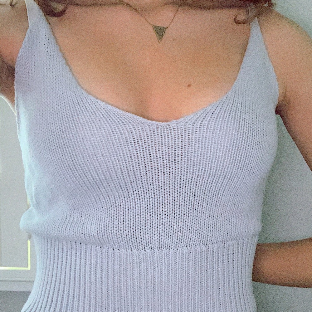 ✰ BRANDY MELVILLE BLUE KNIT TANK TOP ✰